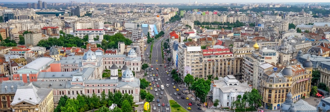 A bird’s eye view of Bucharest’s city center